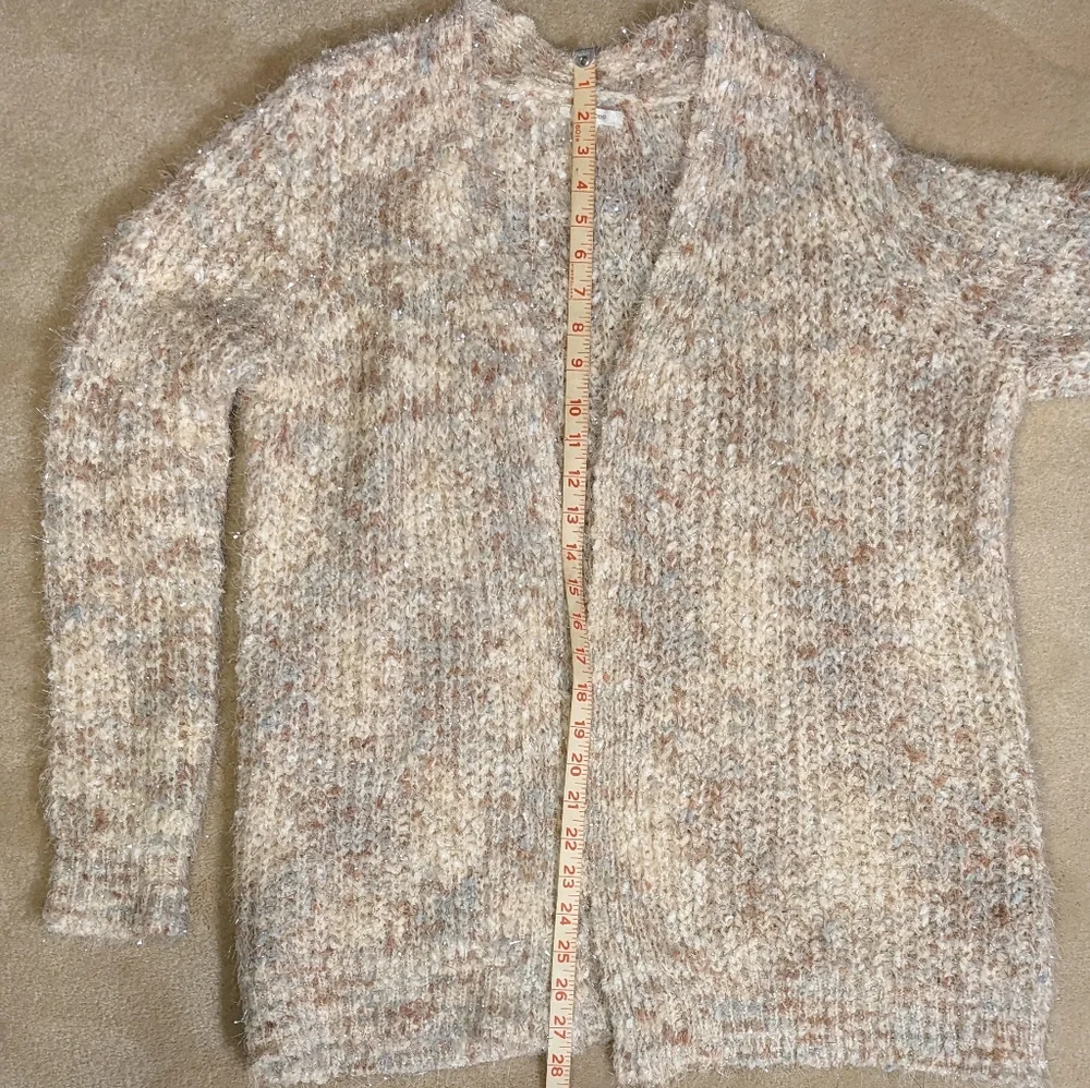 Maurice’s‎ Cardigan -  Beige/Cream/Gray/Silver Sparkle